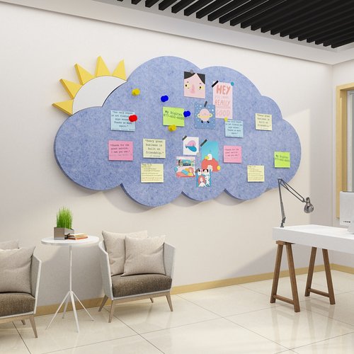 儿童房毛毡墙贴毛毡防震隔音