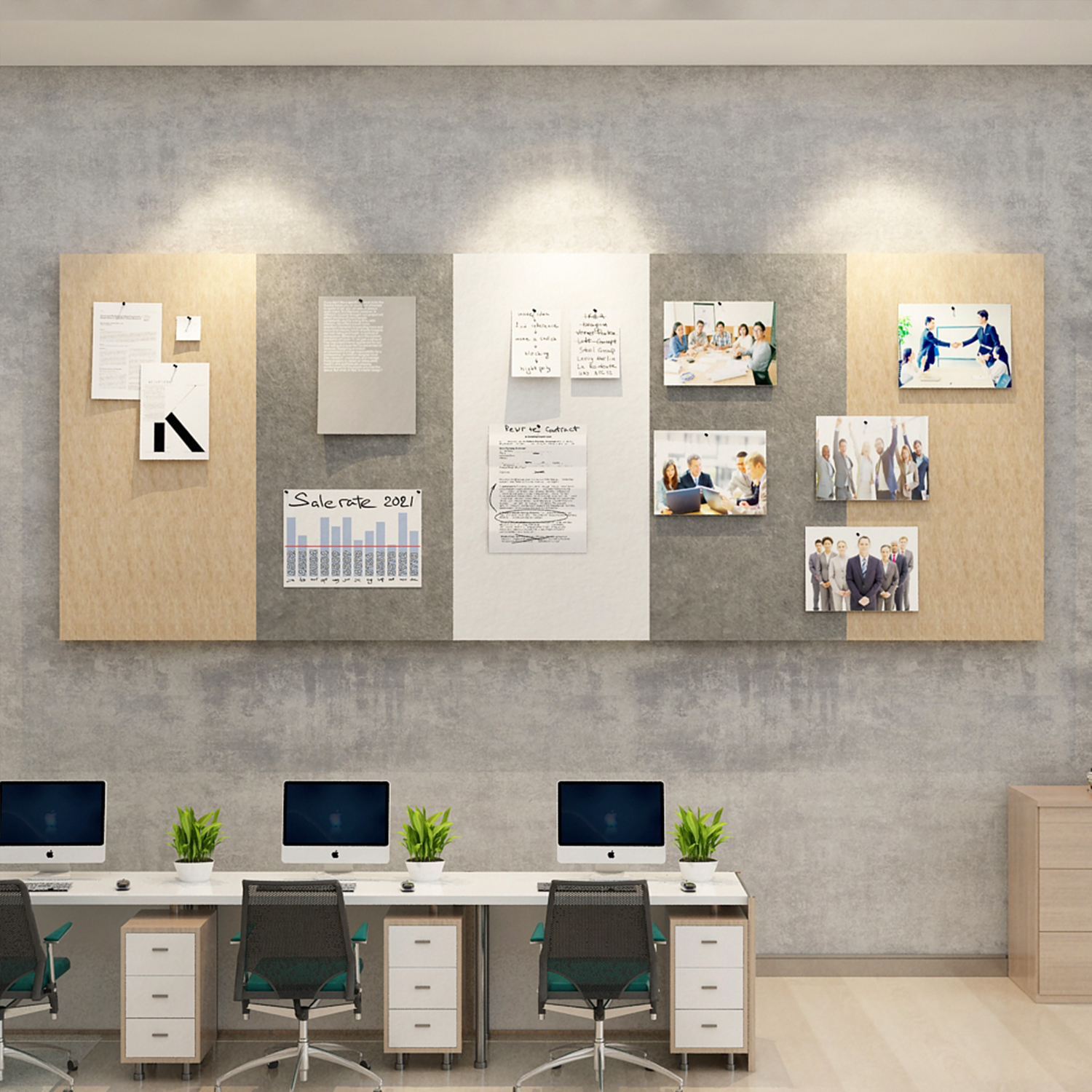 毛毡板公告示栏墙贴面办公司室装饰企业文化员工团队风采荣誉展示