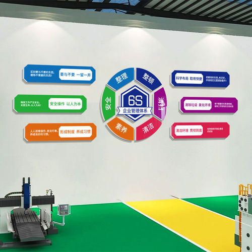6s文化墙生产车间标语墙贴工厂