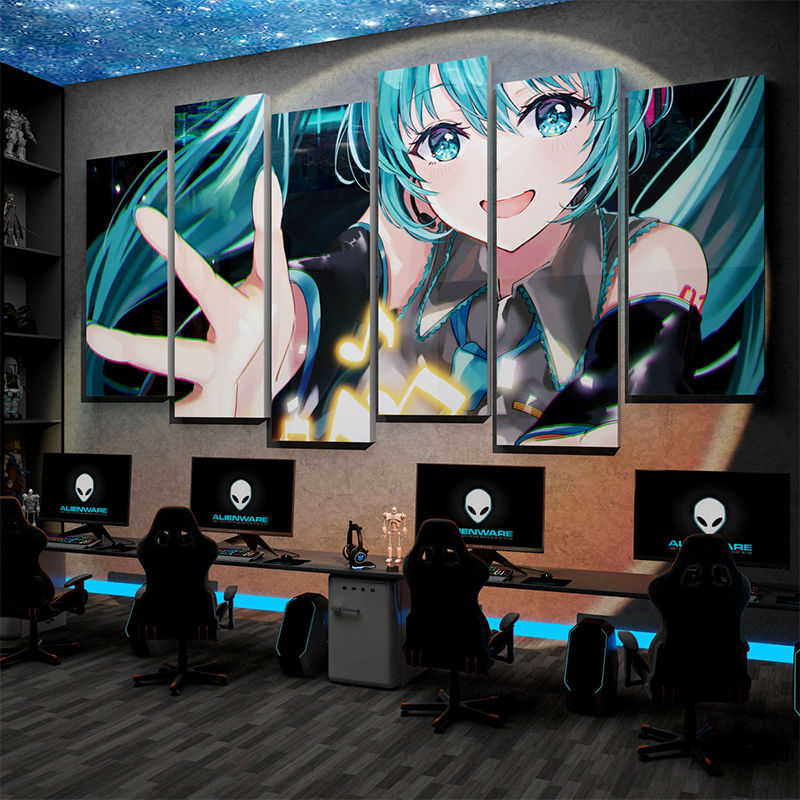 电竞房布置初音未来装饰二次元