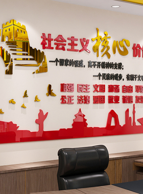 社会主义核心党员活动室背景墙贴