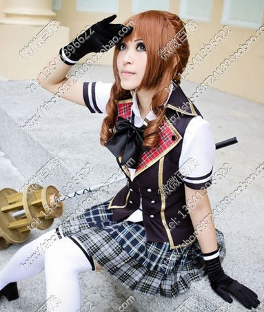 cosplay假发 最终幻想FF零式 锤子妹 Cinque  五点 辛珂 麻花辫子