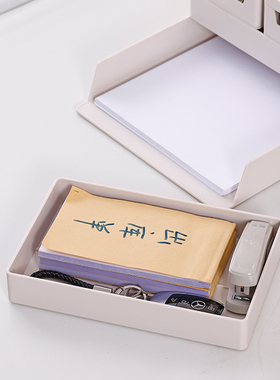 办公室纸张A4A3资料整理盒子桌面文件收纳架置物架发票盒笔筒架