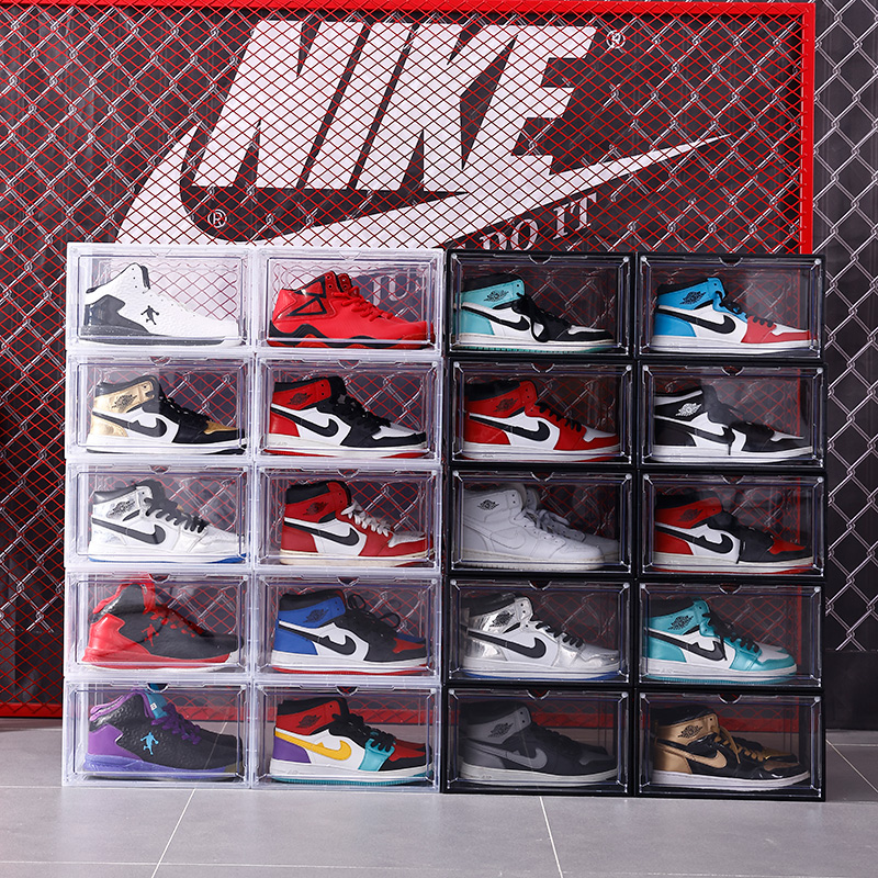 硬塑料鞋盒收纳横版强吸磁不变形