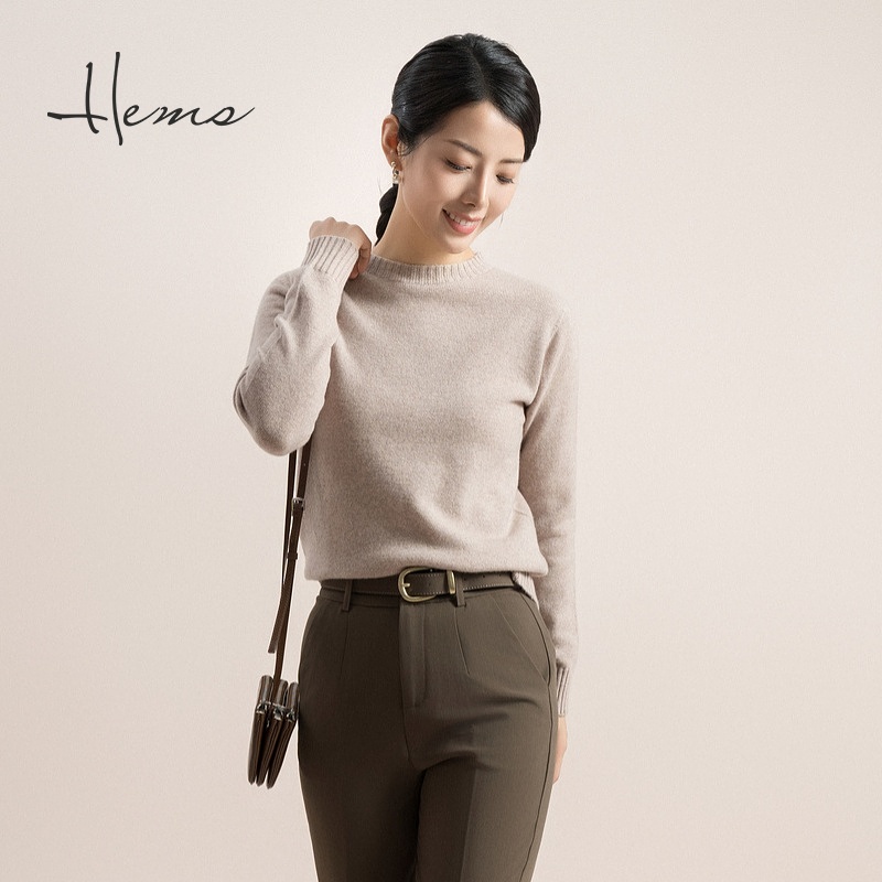 海尔曼斯绵羊毛圆领羊毛衫