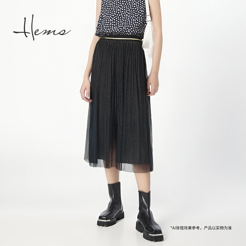 海尔曼斯中长款休闲半身裙