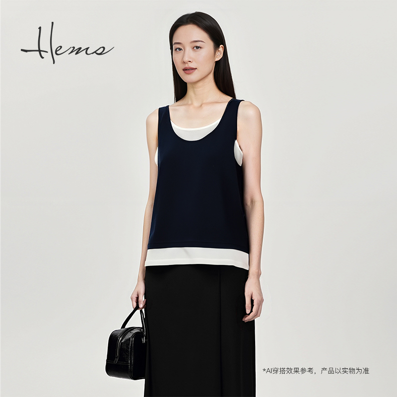 海尔曼斯绵羊毛U领针织衫