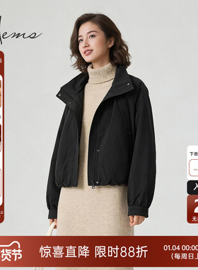 海尔曼斯25冬季新品防风保暖都市探索轻盈硬壳鹅绒派克服246Y4B81