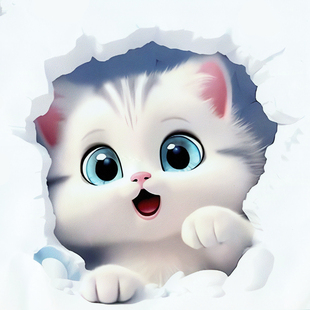 卡通动物不透明墙面遮丑装饰贴纸小图案补洞瓷砖裂痕瑕疵遮挡墙贴