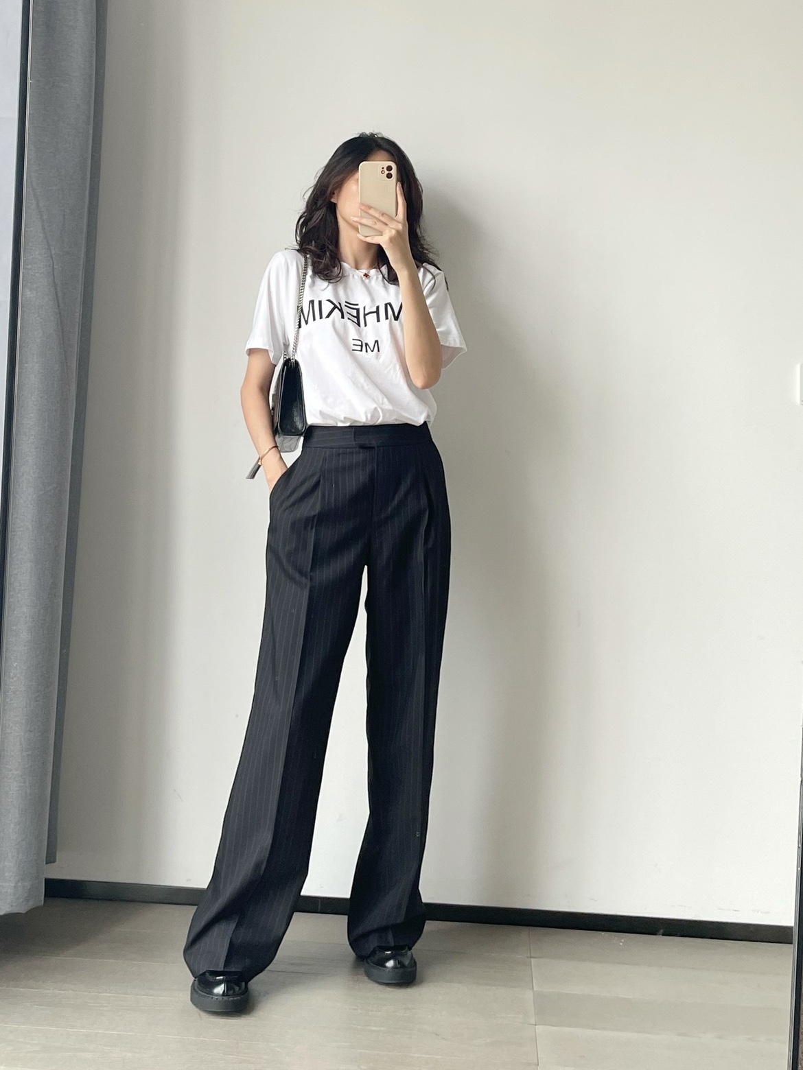 ponkey 气场全开～大大王主系纯元，客供料宽松休闲竖条纹阔腿裤