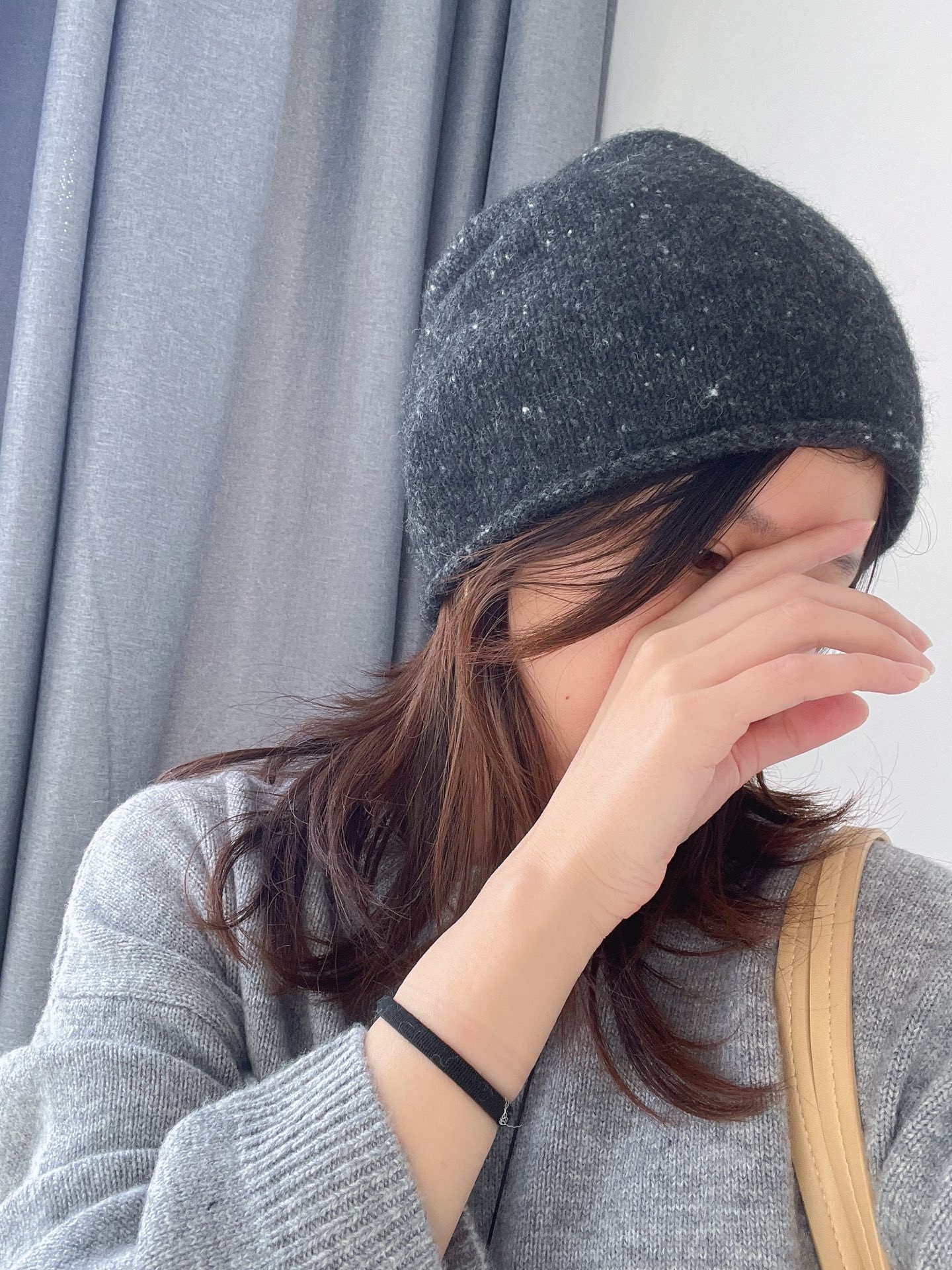 ponkey 氛围感单品～羊毛+牦牛绒材质修饰头型温暖针织帽冷帽