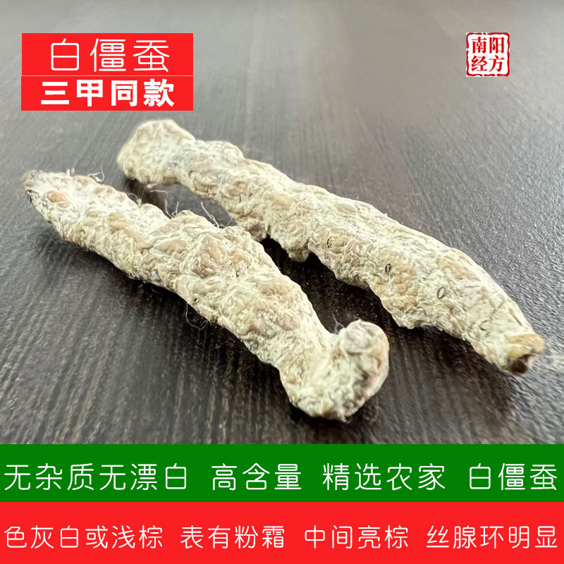南阳经方 正品白僵蚕中药材 无杂质无硫白 高含量 道地精选白僵蚕