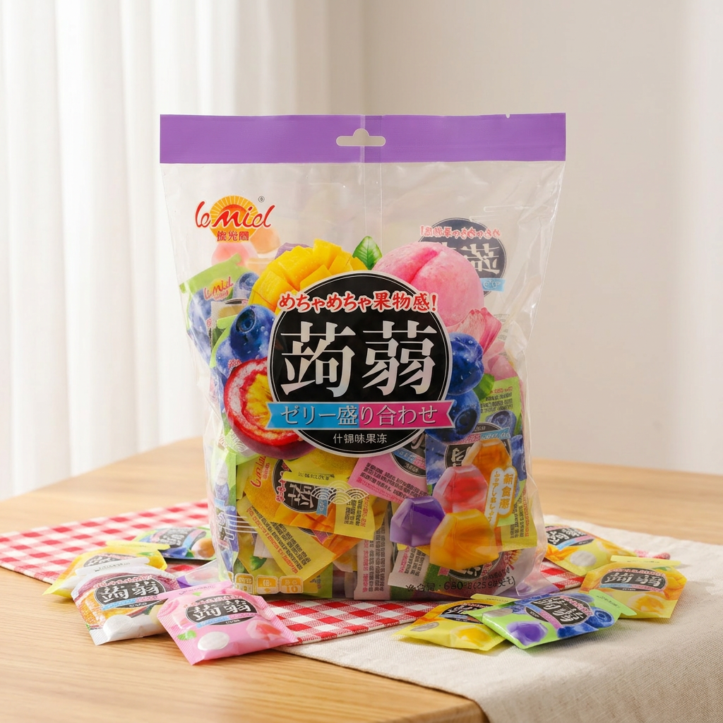 蒟蒻果冻儿童低卡零脂肪吸吸果冻办公室独立包装零食水果味喜糖果