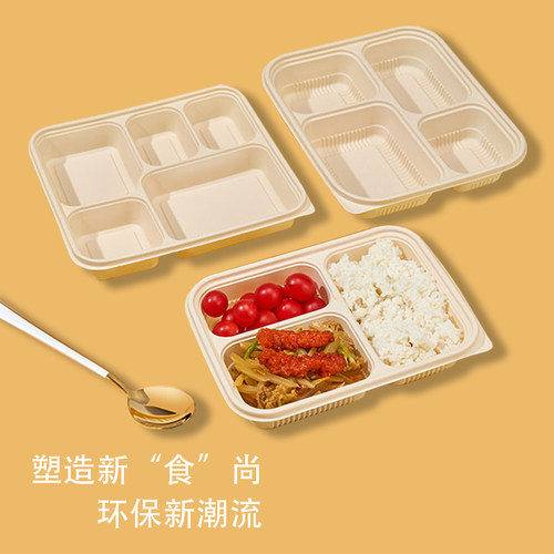 可降解环保餐碗三四五格快餐盒