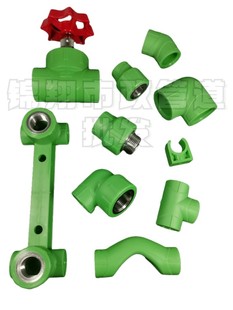 联塑PPR6分管绿色热熔接头内牙弯头大弧弯堵帽活接异径直通过桥弯