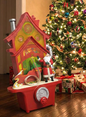 尾D手摇圣诞老人音乐盒装饰摆件不包功能