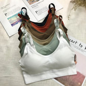 少女运动内衣女无钢圈抹胸吊带背心式 文胸高中学生外穿裹胸防走光