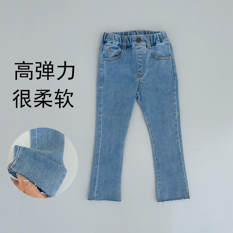 女童牛仔小脚裤2025春秋装新款儿童弹力长裤宝宝韩版紧身裤超柔软