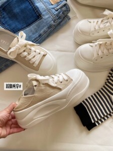 33171圆头厚底轻便时尚增高后跟可踩2用休闲鞋女鞋软底面包大头鞋