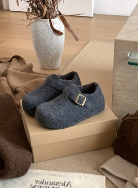 艾模儿7800-2005内增高4厘米中跟时尚韩版毛减龄加绒勃肯鞋女鞋潮