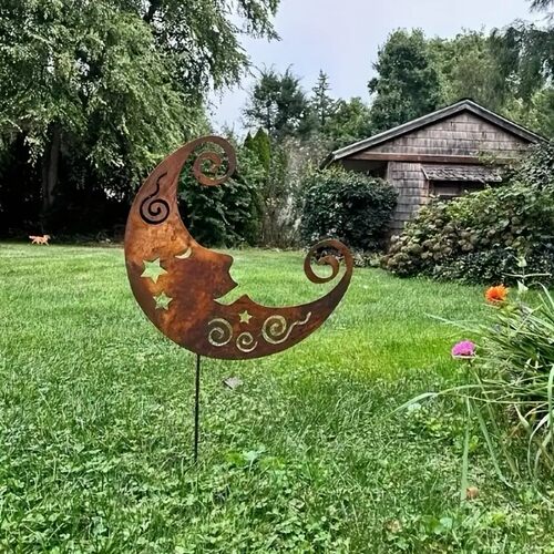 铁锈艺术金属月亮花园桩