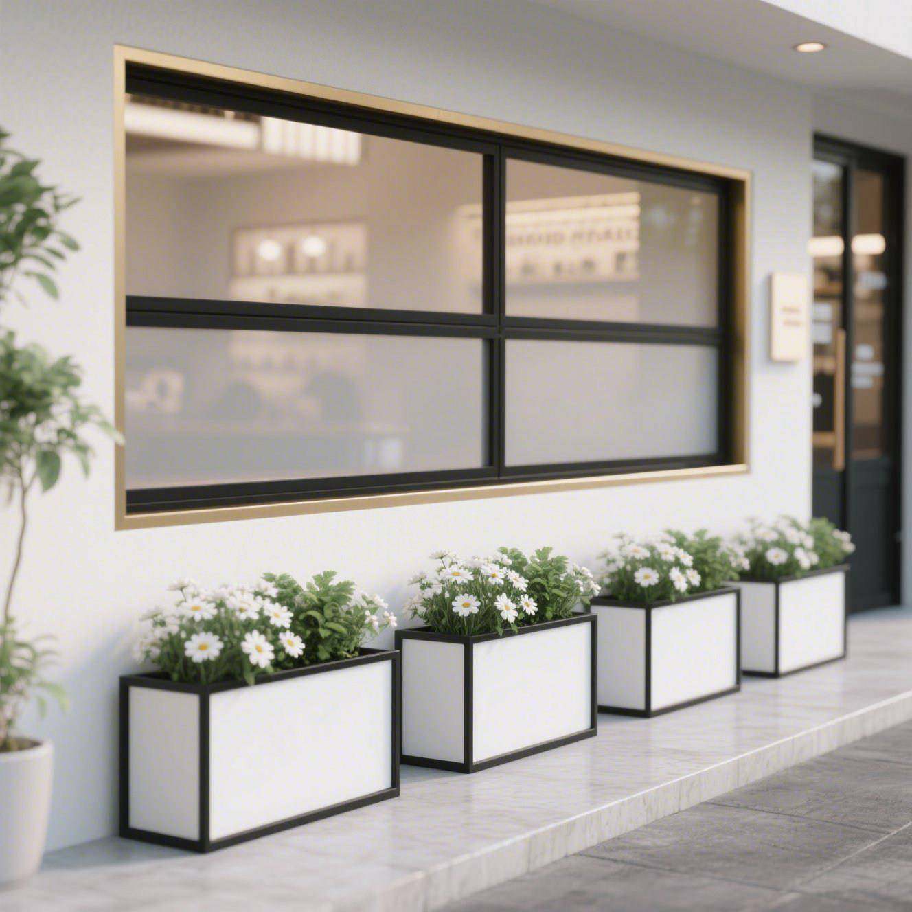 户外不锈钢花箱组合商业街售楼部外摆花盆铁艺花槽花坛种植箱,商业/办公家具,花坛/花箱,淘宝优惠券,粉丝福利购,淘宝优惠卷