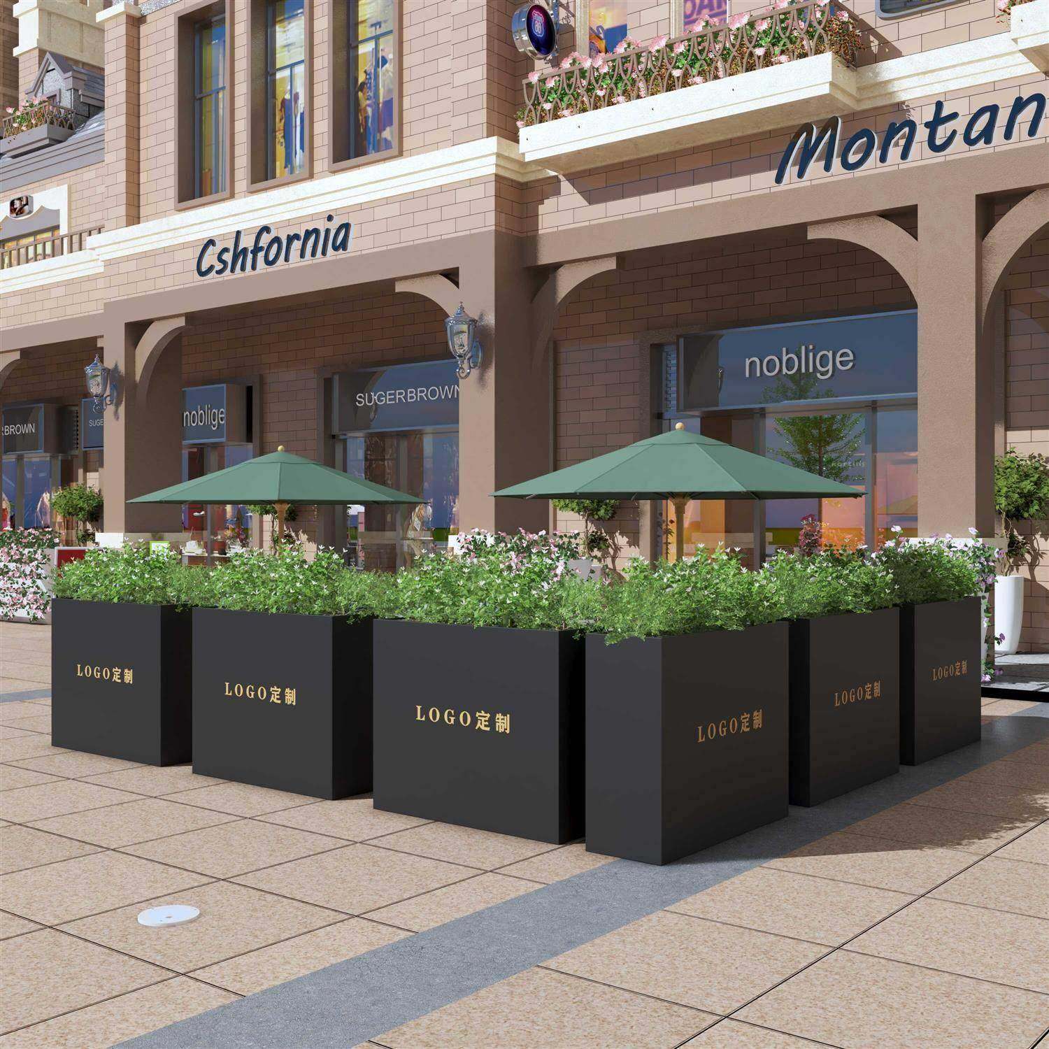 户外花箱铁艺组合售楼部市政广场商业街道围栏隔断户外花槽花坛盆,商业/办公家具,花坛/花箱,淘宝优惠券,粉丝福利购,淘宝优惠卷