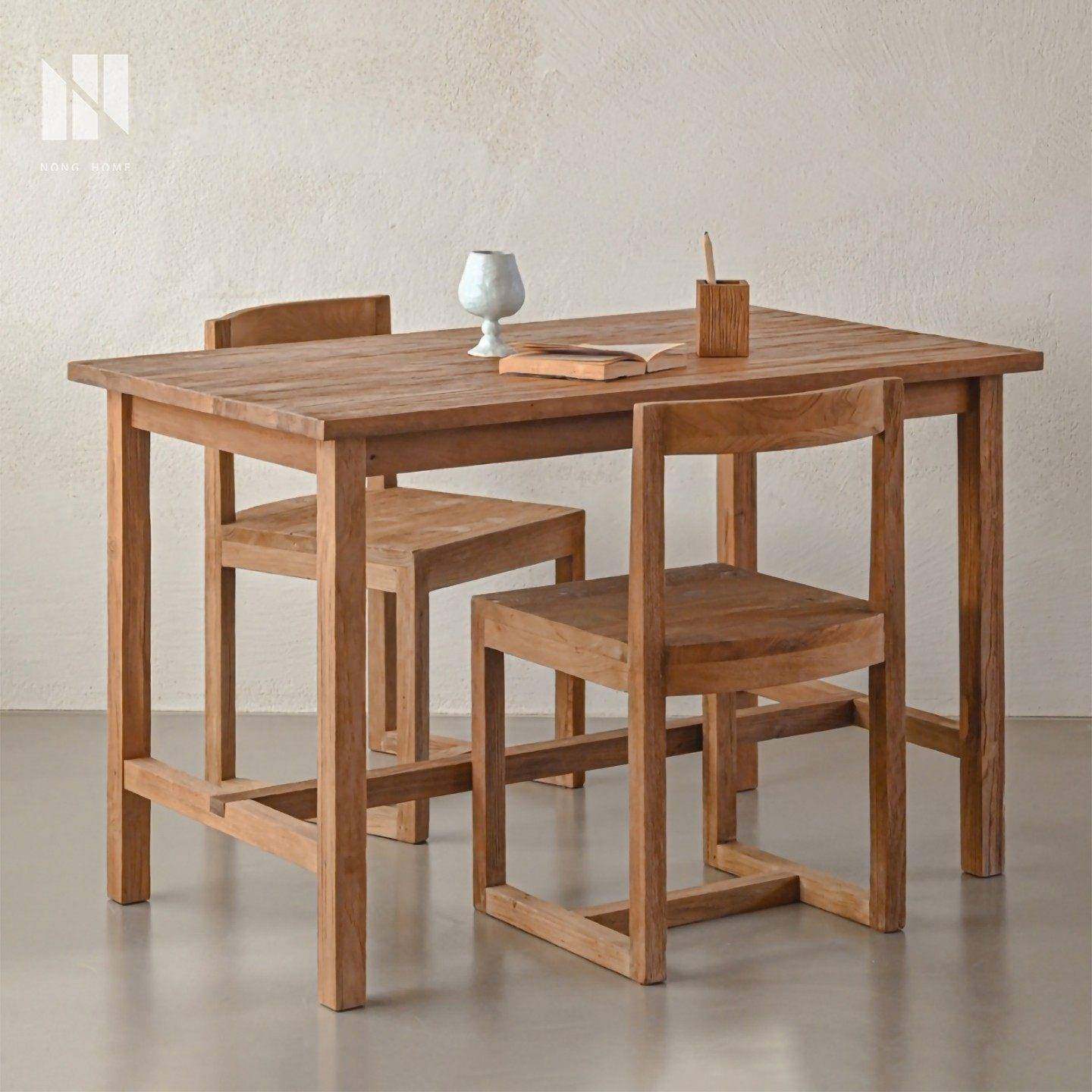 弄物集 侘寂风实木餐桌中古风原木做旧木头桌子咖啡桌长方形书桌,住宅家具,实木餐桌,淘宝优惠券,粉丝福利购,淘宝优惠卷