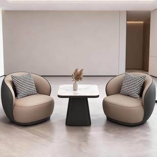 轻奢洽谈沙发样品屋展示中心接待区桌椅组合酒店大堂咖啡厅美容院