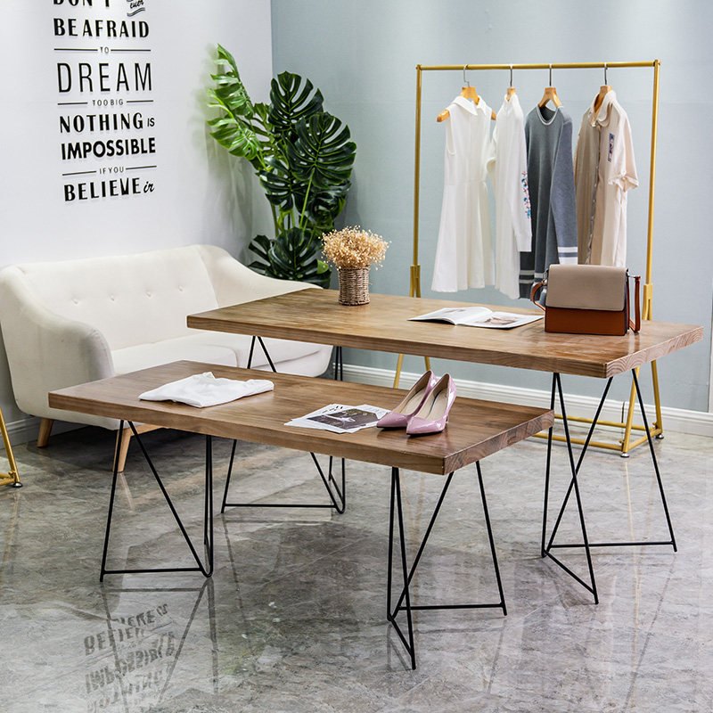 服装店桌子中间摆放中岛展示桌展示台服装店陈列道具流水台展示架