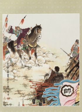 三国演义故事 三国故事 武乡侯骂死王朗 饭店居家装饰画