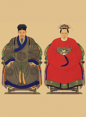 祠堂祖先古代画像来图定制