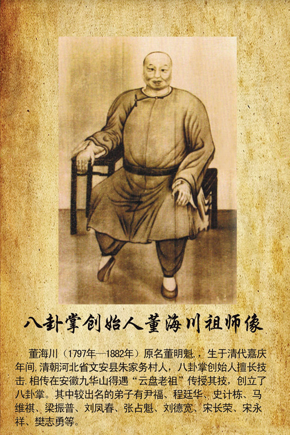八卦掌创始人董海川像 近代武林名人像 武术宗师 八卦掌宗师像