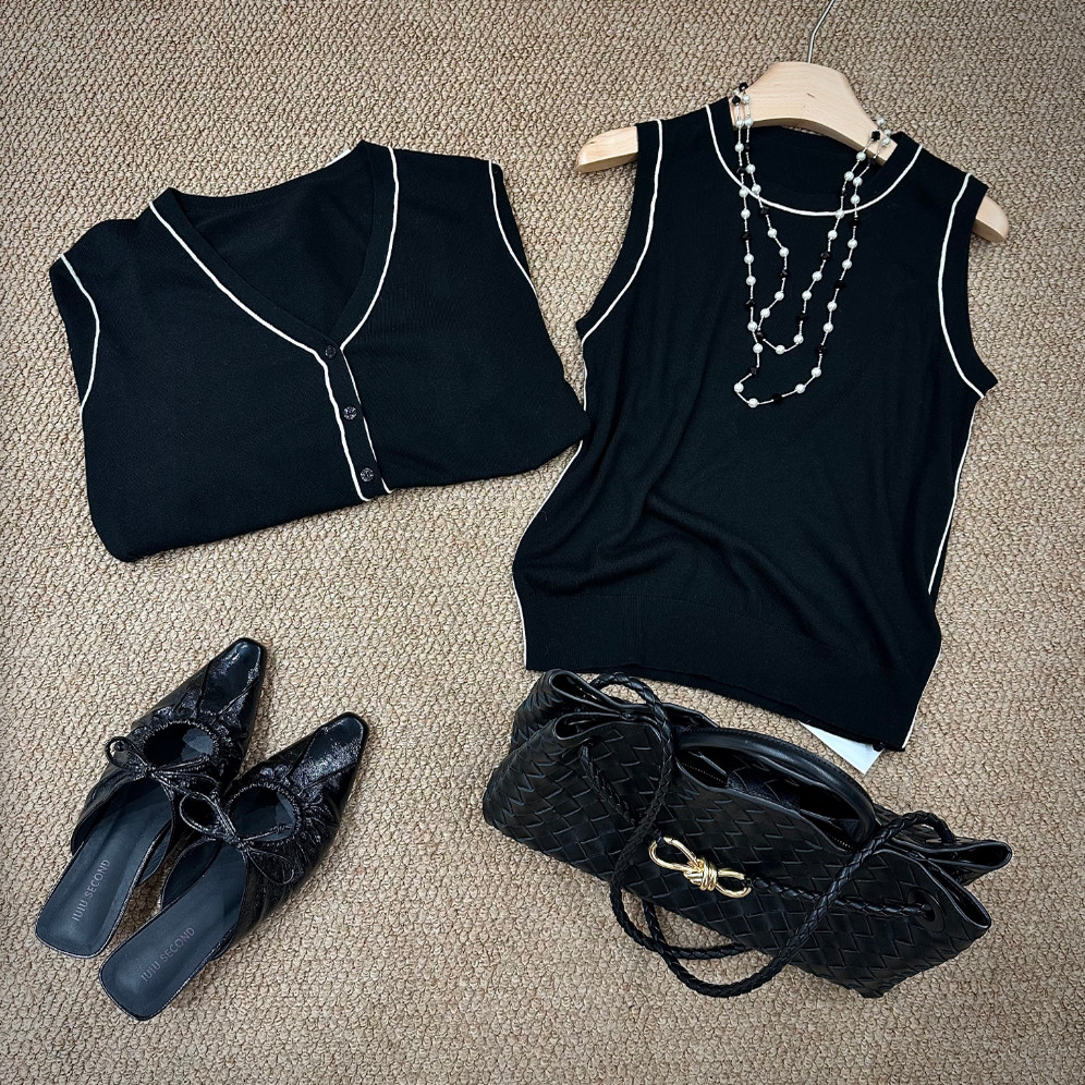 珍珠女郎 小香风超细羊毛撞色两件套,女装/女士精品,时尚套装,淘宝优惠券,粉丝福利购,淘宝优惠卷