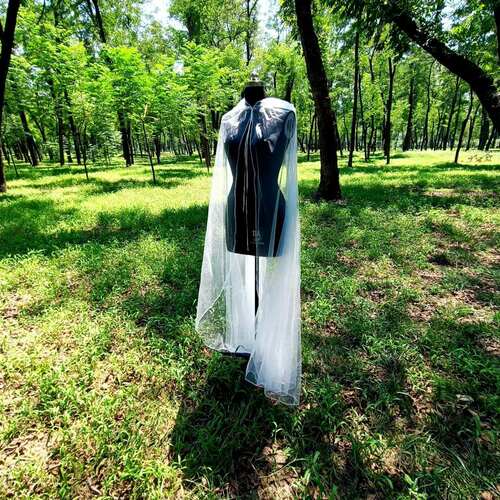 死神女巫网纱长披风表演服