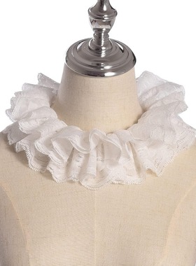 舞台演出服配饰假领子蕾丝花边娃娃领装饰复古中世纪宫廷摄影拍照