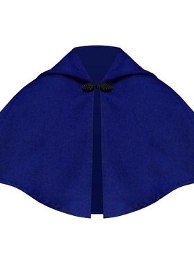 中世纪复古巫师cos披风海盗勇士短款斗篷男女通用军绿色呢子披肩*