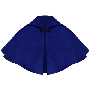 中世纪复古巫师cos披风海盗勇士短款斗篷男女通用军绿色呢子披肩*