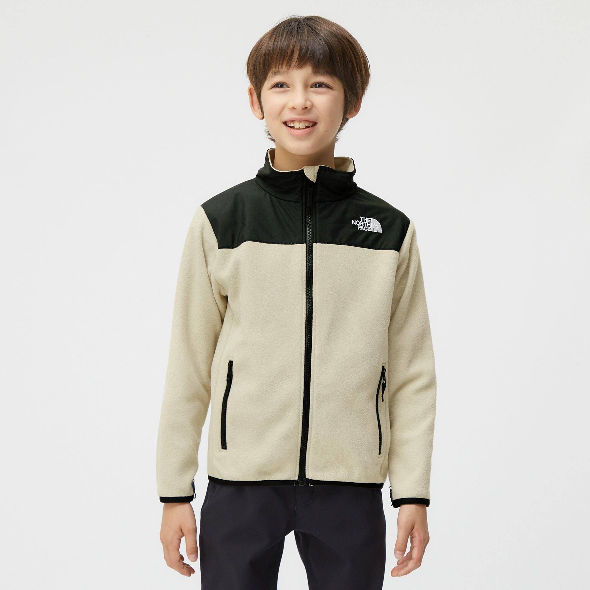 北面拼接色加绒刺绣logo棉服棉袄