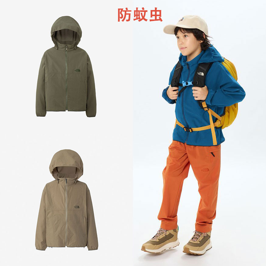 日本北面 the north face 2025夏春秋儿童防紫外线透气软壳冲锋衣