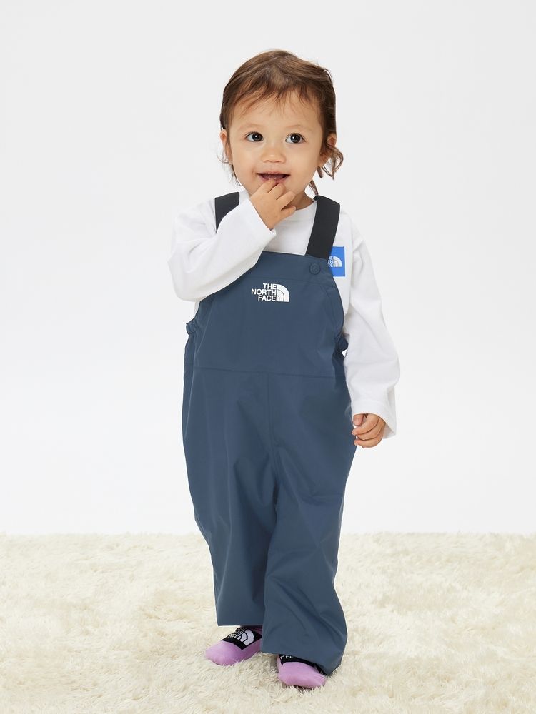 日本北面 the north face 2024春秋婴儿新生儿双层防水防风背带裤