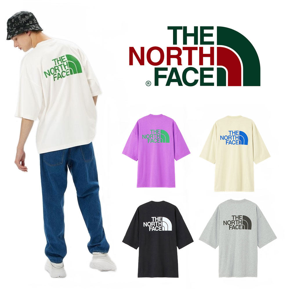 日本北面 the north face 2024夏女装嘻哈宽松防紫外线85%短袖T恤
