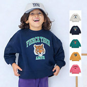 日本 breeze 2026春秋儿童刺绣小熊薯条汽车老虎樱桃圆领运动卫衣