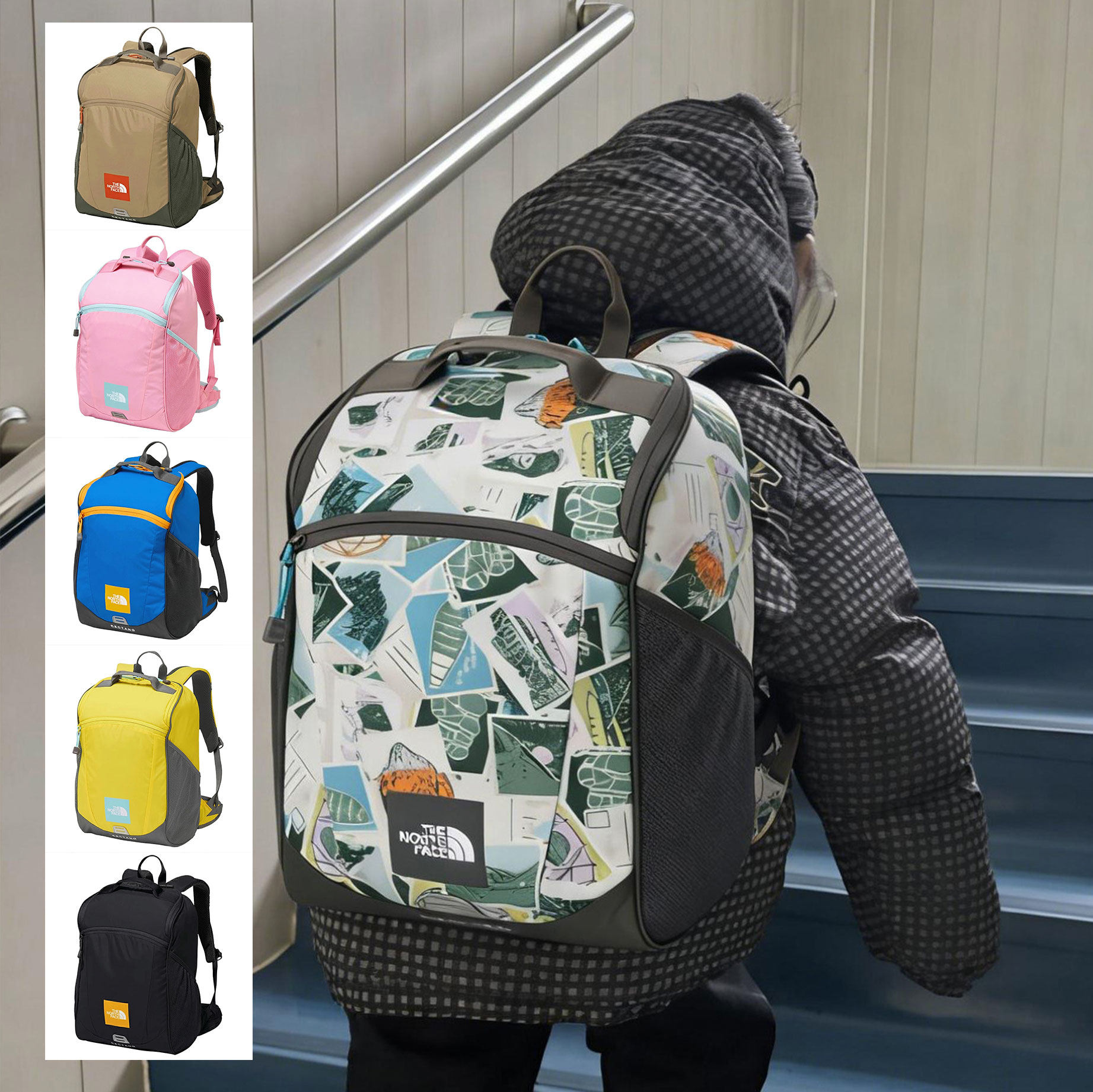 儿童登山上学双肩背书包17L图片