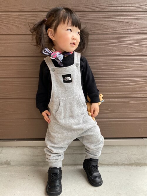 日本北面 the north face 2023春小童宝宝可开档新生儿宝宝背带裤