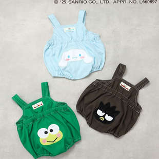 日本三丽鸥 BREEZE 2025秋新生儿宝宝酷企鹅大眼狗青蛙爬服背带裤