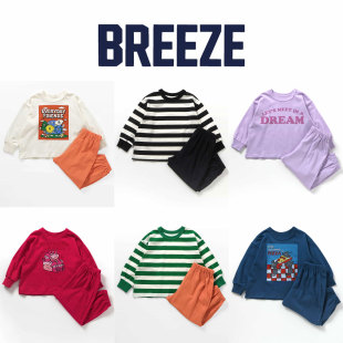 日本 breeze 2024秋女童卡通化妆盒蛋糕下午茶运动卫衣运动裤 套装
