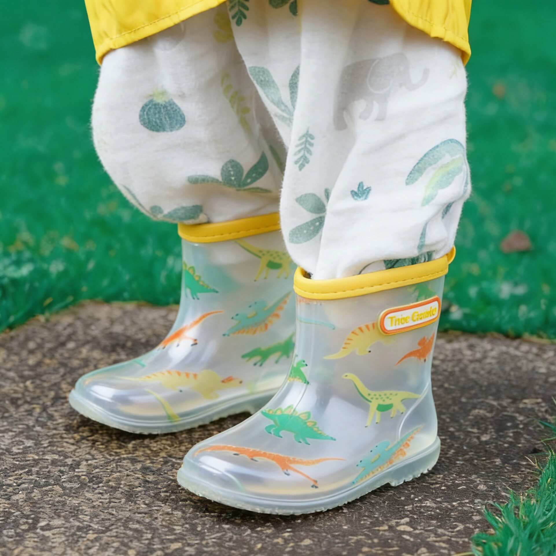 中筒卡通恐龙桃心小汽车雨鞋雨靴