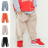 日本 松紧腰拼色条纹轻防水防风束脚运动裤 BREEZE 2026春秋儿童裤