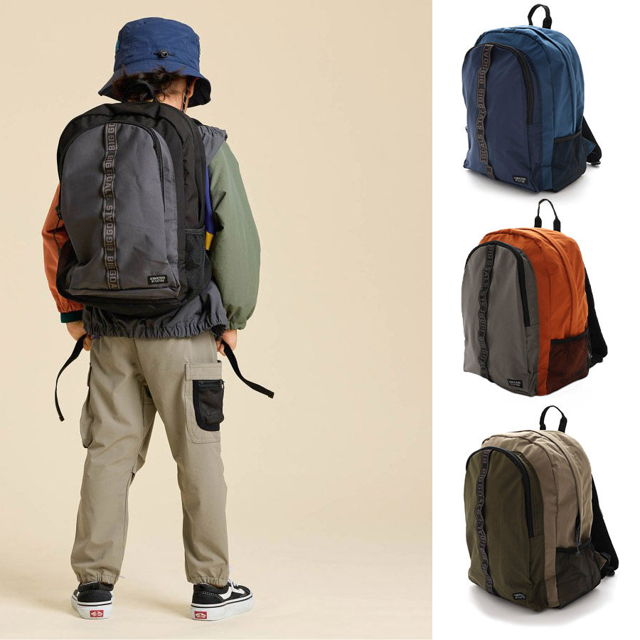 日本 F.O.KIDS 2024新款儿童拼色水壶包登山包书包上学书包双肩包